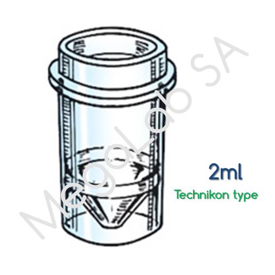 Κιουβέτες αναλυτή Technikon 2ML, Polystyrene cup for autoanalyzer Technicon type.